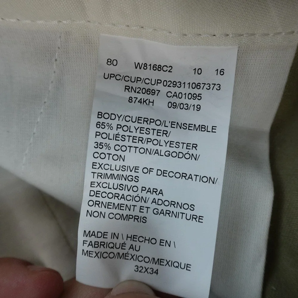 NEW Dickies Pants Mens 32X29 Beige Tan Brown 874 Chino Trouser Flat Front Work